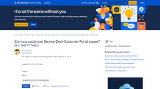 
                            6. Solved: Can you customize Service Desk Customer Portal pag...