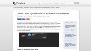 
                            11. [Solved] Cannot sign-in or connect to AppStore on macOS Mojave?