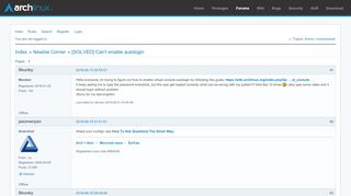 
                            2. [SOLVED] Can't enable autologin / Newbie Corner / Arch Linux Forums
