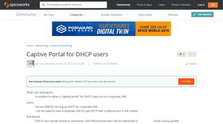 
                            6. [SOLVED] Captive Portal for DHCP users - Networking - Spiceworks ...