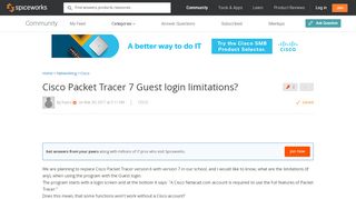 
                            5. [SOLVED] Cisco Packet Tracer 7 Guest login limitations ...