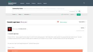 
                            4. Solved: Console Login Issue - Hewlett Packard …