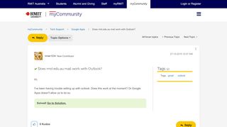 
                            9. Solved: Does rmit.edu.au mail work with Outlook? - myCommunity