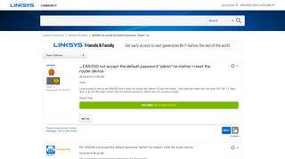 
                            6. Solved: EA6350 not accept the default password ... - Linksys
