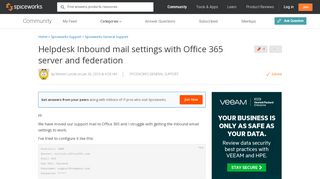 
                            5. [SOLVED] Helpdesk Inbound mail settings with Office 365 server and ...