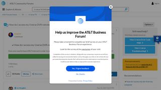 
                            2. Solved: How do I access my Uverse DVR remotely - AT&T Community