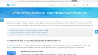 
                            6. [Solved] How to Unlock iPod Touch without …