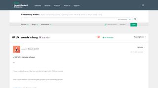 
                            9. Solved: HP UX : console is hung - Hewlett Packard ...