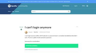 
                            4. Solved: I can't login anymore - The Spotify Community