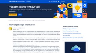 
                            9. Solved: JIRA forgets login information - Atlassian Community