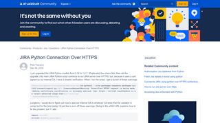 
                            6. Solved: JIRA Python Connection Over HTTPS