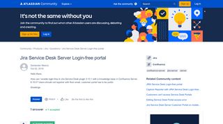 
                            10. Solved: Jira Service Desk Server Login-free portal