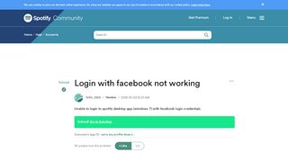 
                            9. Solved: Login with facebook not working - The Spotify Community