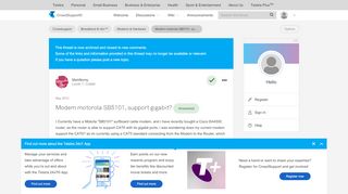 
                            6. Solved: Modem motorola SB5101, support gigabit? - Telstra ...