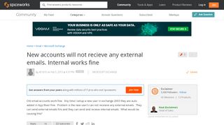 
                            4. [SOLVED] New accounts will not recieve any external emails ...