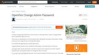 
                            9. [SOLVED] OpenFire Change Admin Password - Spiceworks