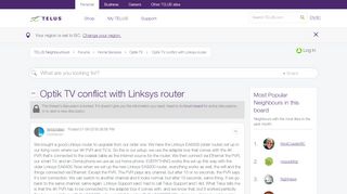 
                            1. Solved: Optik TV conflict with Linksys router - …