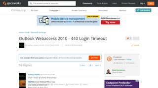 
                            6. [SOLVED] Outlook Webaccess 2010 - 440 Login Timeout
