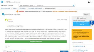 
                            8. Solved: sbcglobal.net login issue - AT&T Community