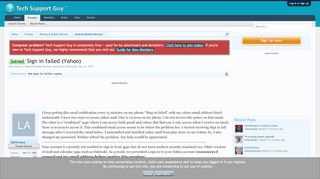 
                            9. Solved - Sign in failed (Yahoo) | Tech Support Guy