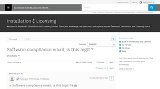 
                            1. Solved: Software compliance email, is this legit ? - Autodesk ...