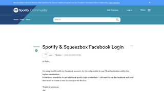 
                            3. Solved: Spotify & Squeezbox Facebook Login - …