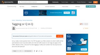 
                            7. [SOLVED] Tagging or Q in Q - Networking - Spiceworks Community