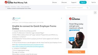 
                            8. Solved: Unable to connect to Quick Employer Forms Online