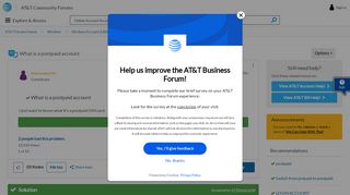 
                            3. Solved: What is a postpaid account - AT&T Community