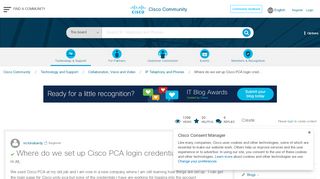 
                            4. Solved: Where do we set up Cisco PCA login cred... - Cisco Community