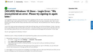 
                            10. [SOLVED] Windows 10 Store - Login Error: 