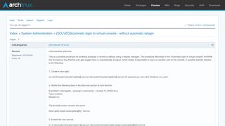 
                            5. [SOLVED]Automatic login to virtual console - …