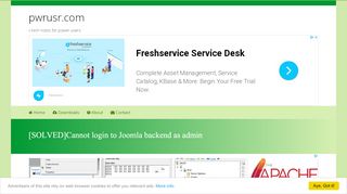 
                            5. [SOLVED]Cannot login to Joomla backend as admin | pwrusr.com