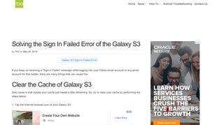 
                            6. Solving the Sign In Failed Error of the Galaxy S3