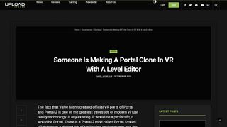 
                            3. Someone Is Making A Portal Clone In VR With A Level Editor