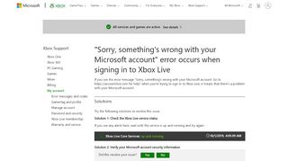 
                            2. Something's Wrong with Your Microsoft Account | Xbox Live ...