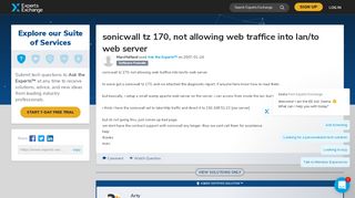 
                            7. sonicwall tz 170, not allowing web traffice into lan/to ...