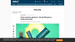 
                            7. Sonntagsfrage: Grüne und Union liegen in Deutschlandtrend ...