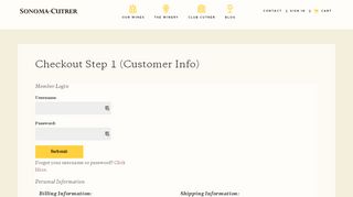 
                            4. Sonoma Cutrer - Checkout Step 1 (Customer Info)