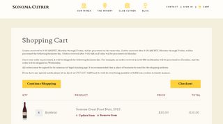 
                            3. Sonoma Cutrer - Shopping Cart - Sonoma-Cutrer Vineyards