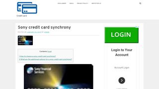 
                            5. Sony credit card synchrony - audreysedibles.com
