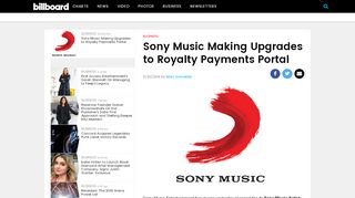 
                            1. Sony Music Making Upgrades to Royalty Payments Portal | Billboard