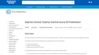 
                            7. Sophos Central: Sophos Central Azure AD Federation - Sophos ...
