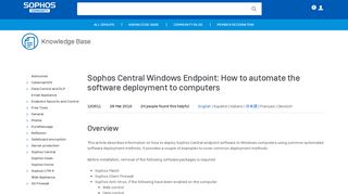 
                            8. Sophos Central Windows Endpoint: How to ... - Sophos Community