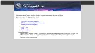 
                            5. SOS Portal - New Mexico Secretary of State