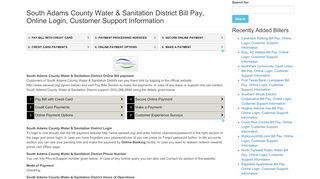 
                            4. South Adams County Water & Sanitation District Bill Pay, Online Login ...