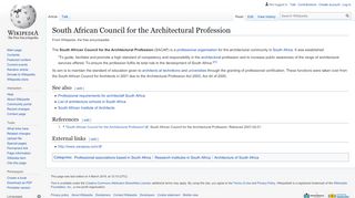 
                            1. South African Council for the Architectural Profession