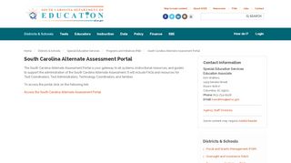 
                            2. South Carolina Alternate Assessment Portal - South Carolina ...