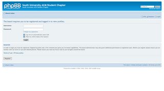 
                            7. South University ACM Student Chapter • Login