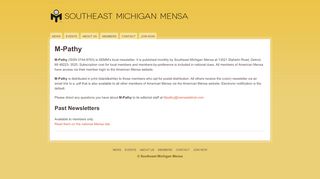 
                            1. Southeast Michigan Mensa | M-Pathy